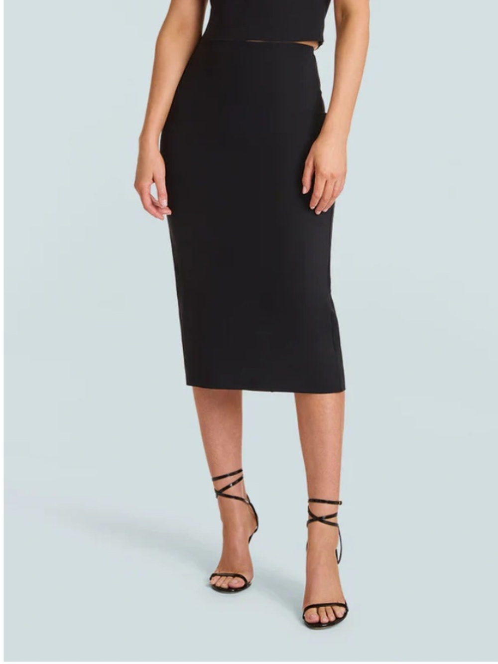 Commando Black Neoprene Midi Pencil Skirt